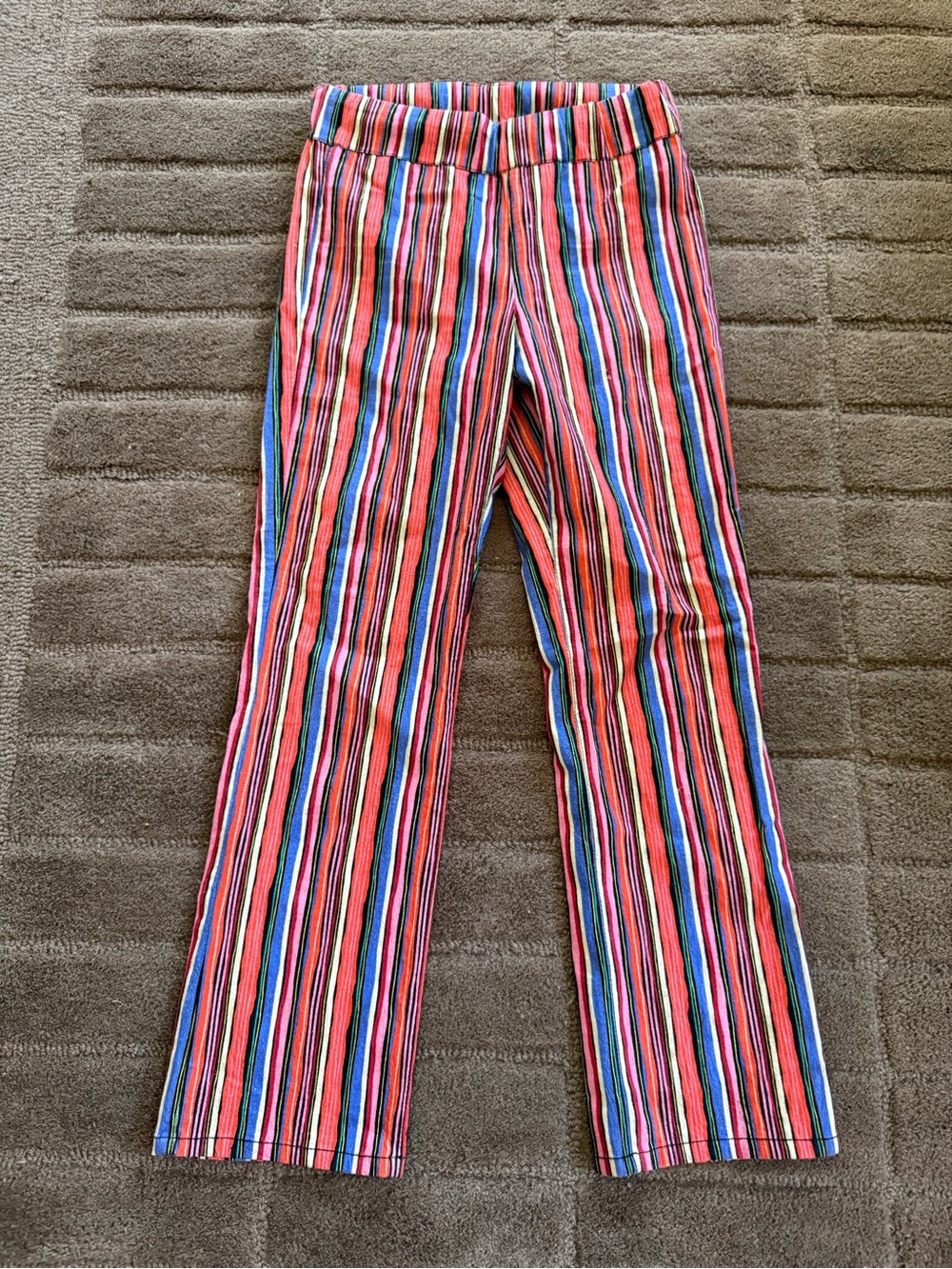 Free People Multicolor Striped Ankle Pants